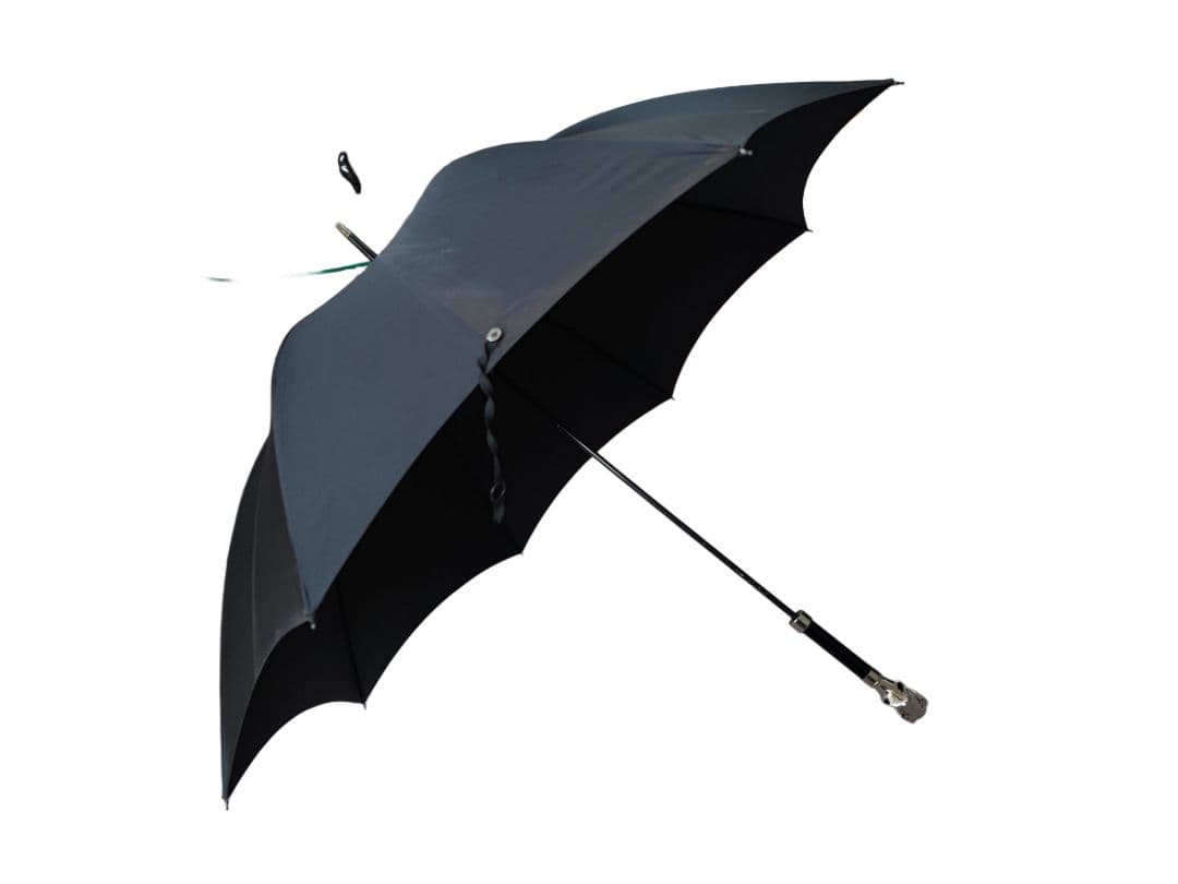 【英国王室御用達】FOX UMBRELLAS 黒 長傘 金属ハンドル