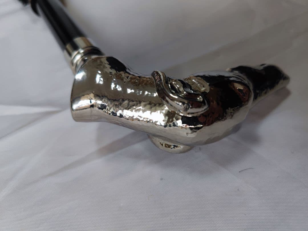 【英国王室御用達】FOX UMBRELLAS 黒 長傘 金属ハンドル