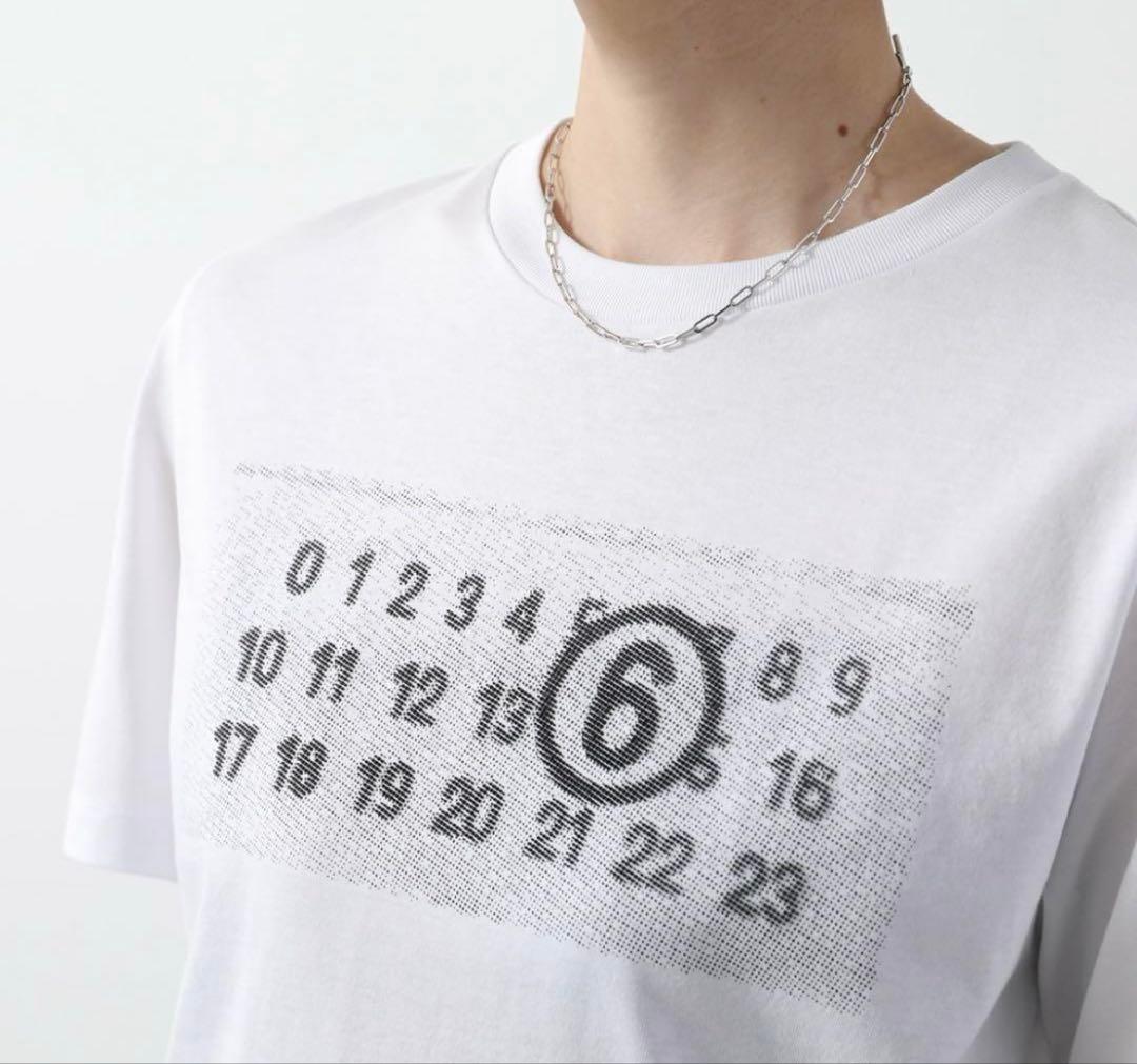 MM6 MAISON MARGIELAホワイト数字プリントTシャツ 半袖 12Y