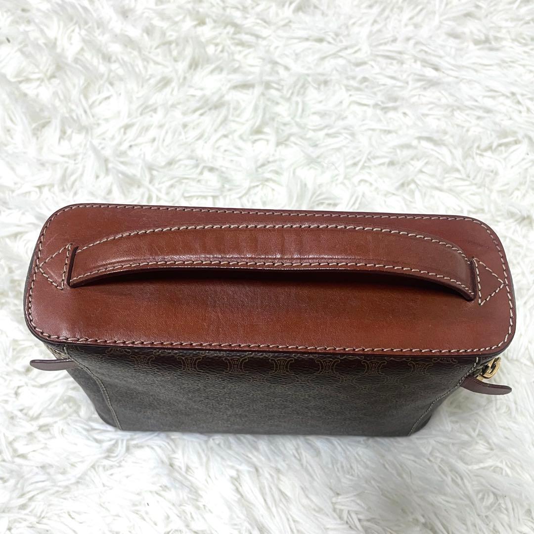 美品　CELINE セリーヌ バニティバッグ PVC マカダム柄 ヴィンテージ