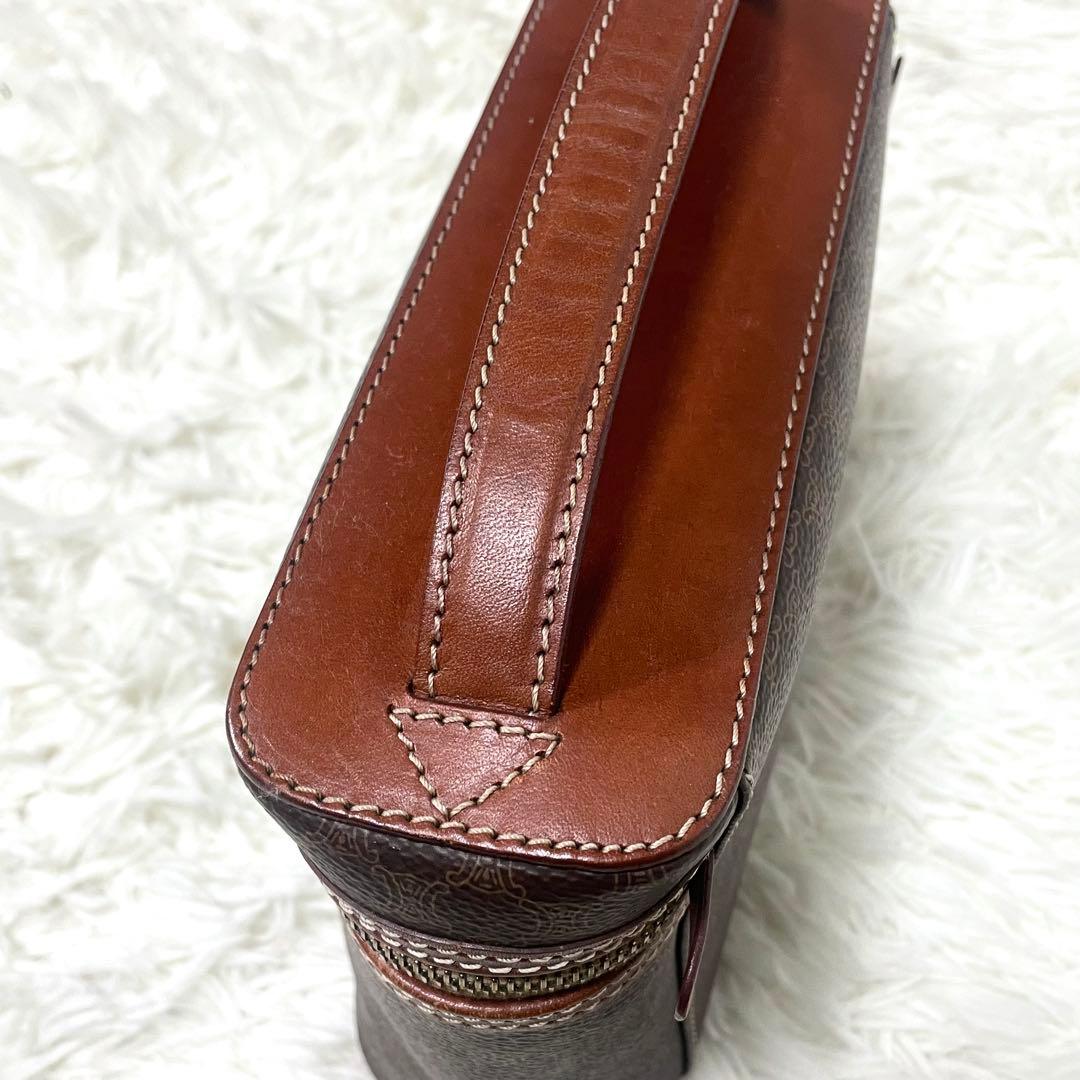 美品　CELINE セリーヌ バニティバッグ PVC マカダム柄 ヴィンテージ