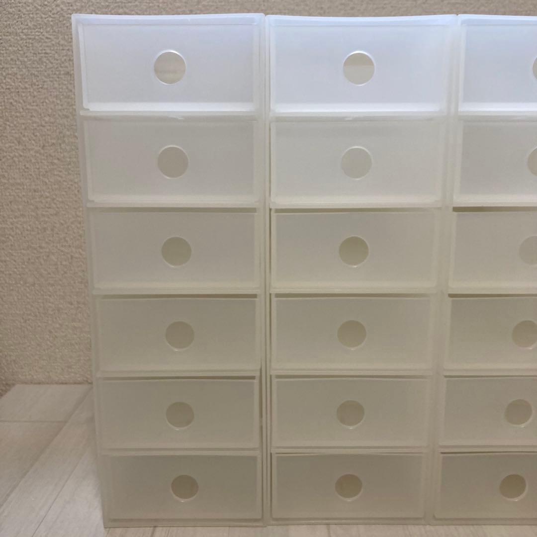 【4点セット】無印良品 ポリプロピレン小物収納ボックス 半透明 3段 6段