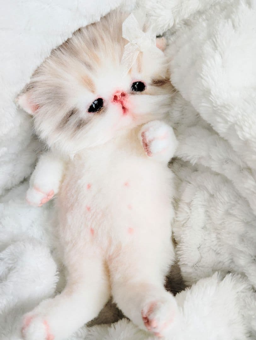 ベビー子猫♡お腹ぽっこりちゃん♡アートドール♡ぬいぐるみ♡