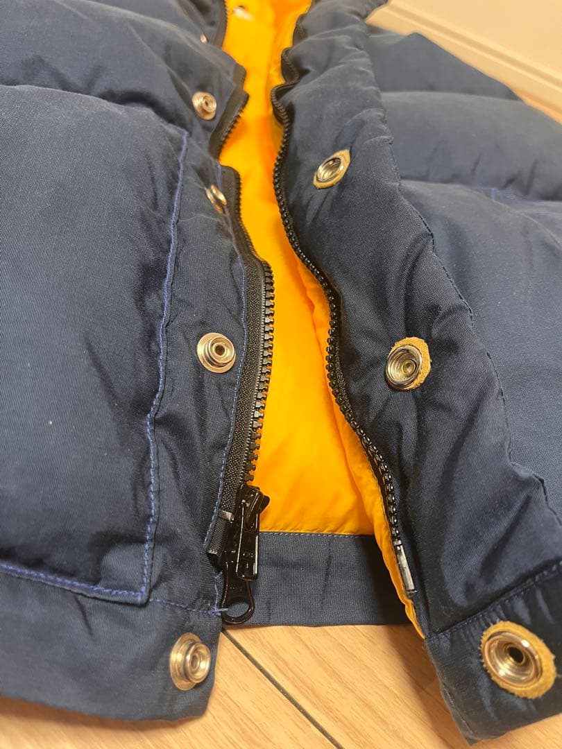 Crescent Down Works ダウンベストL ネイビー×イエロー