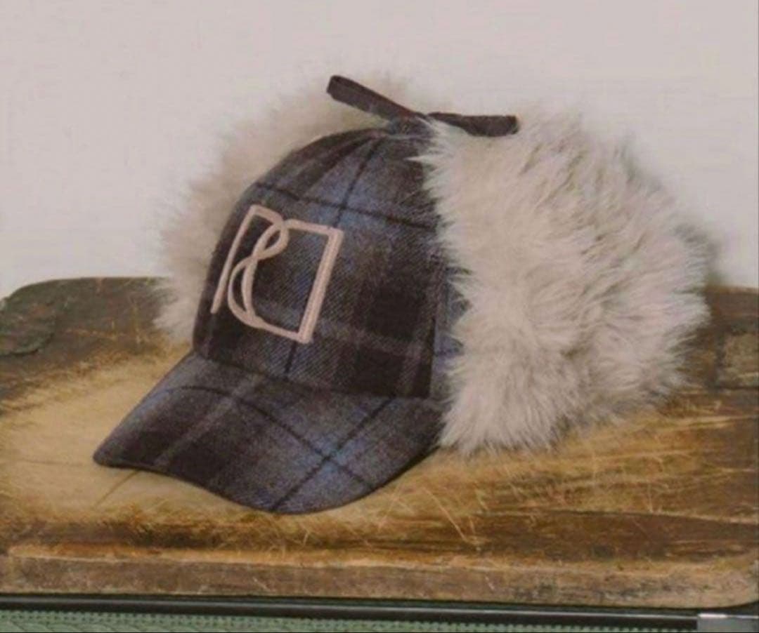 【未着用】　Darich ダーリッチ ロゴフライトキャップ ブルーブラウン 帽子