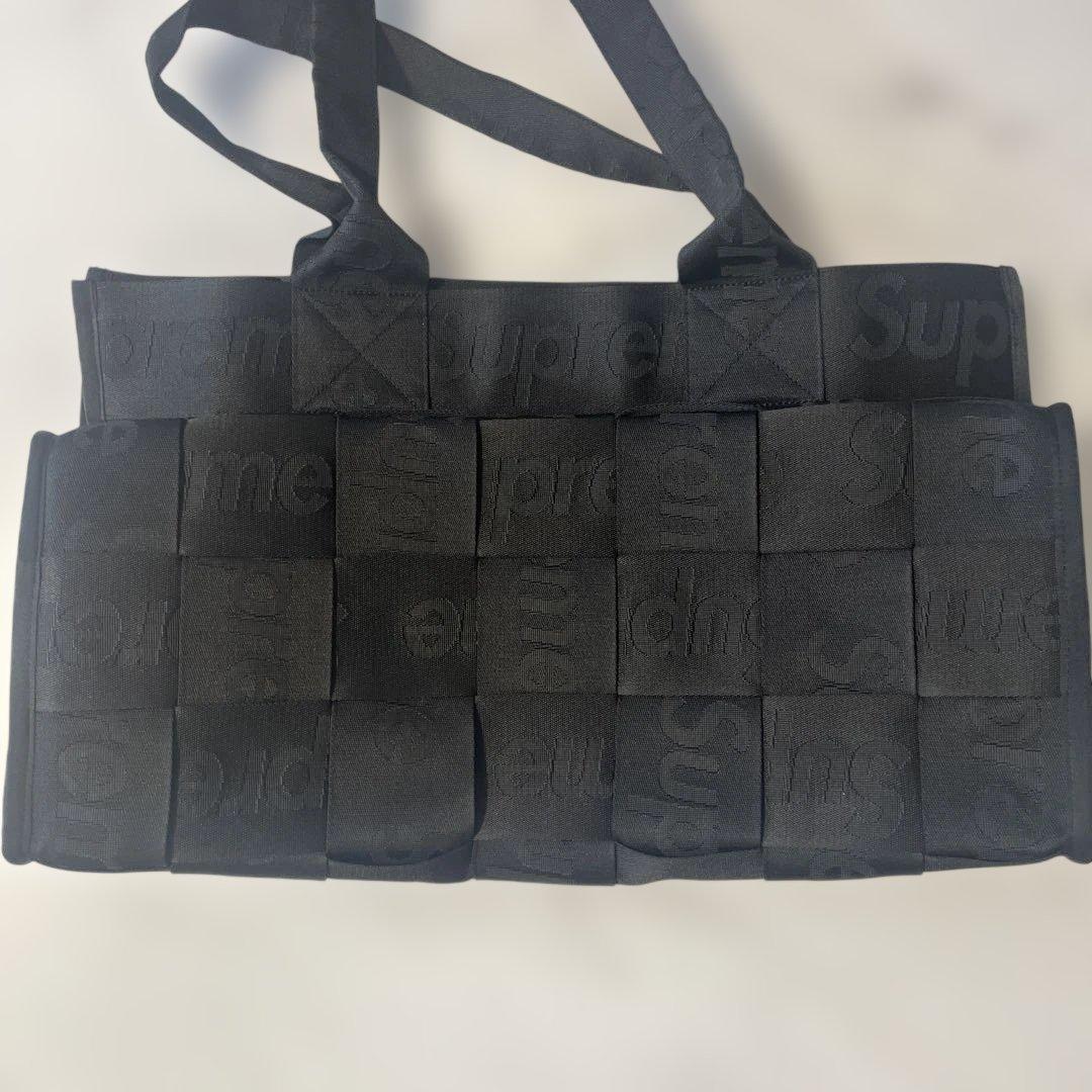 べるりんSPUREME woven large tote トートバッグ黒大