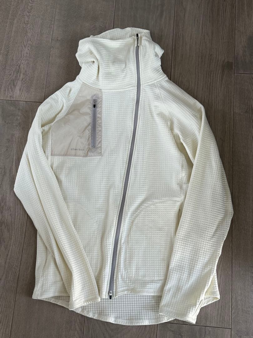 charbon POLARTEC パワーグリッドジップアップフーディー　Lサイズ