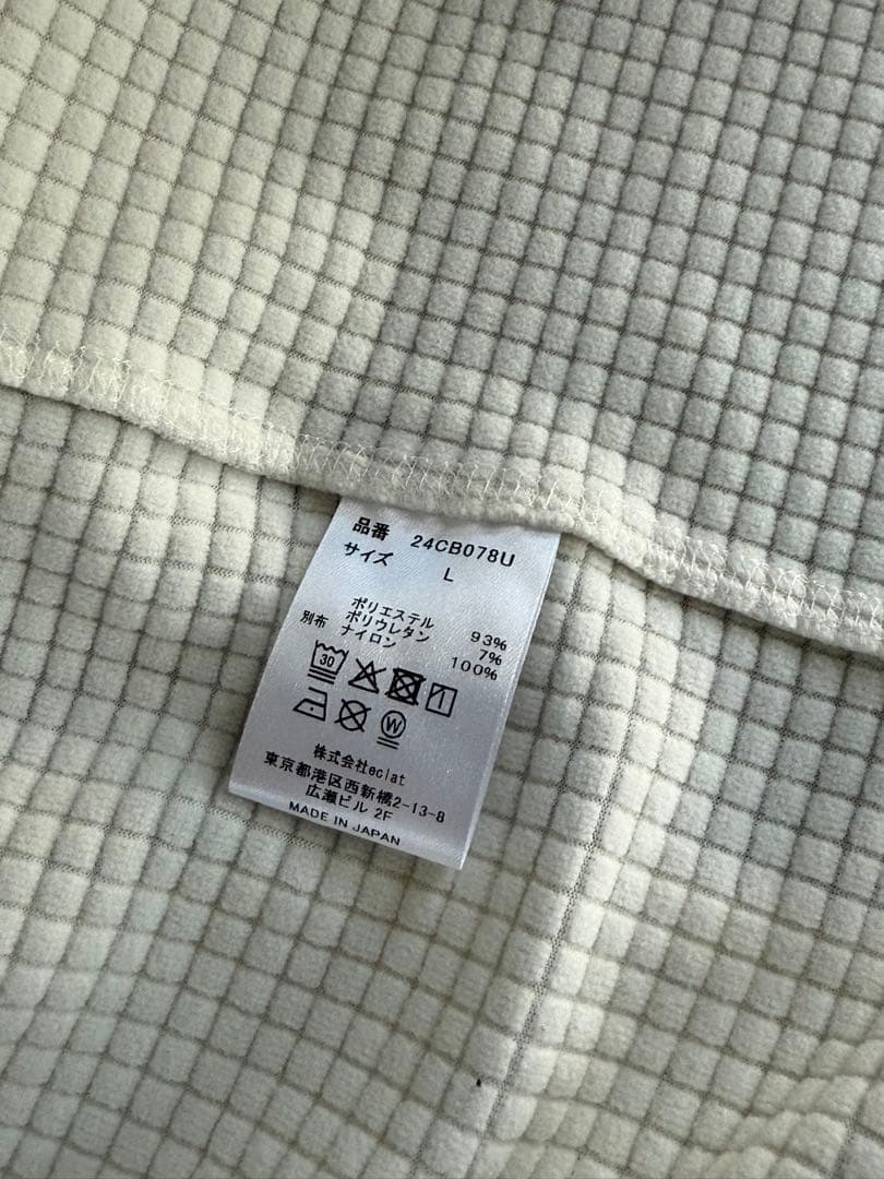 charbon POLARTEC パワーグリッドジップアップフーディー　Lサイズ