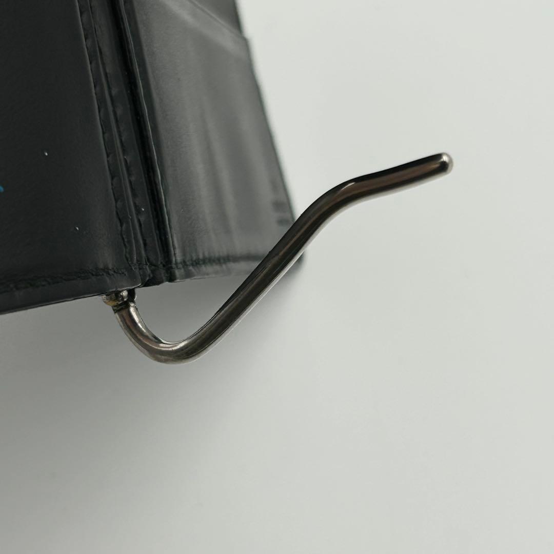 希少✨ GUCCI グッチ マネークリップ GG シマレザー 二つ折り ブラック