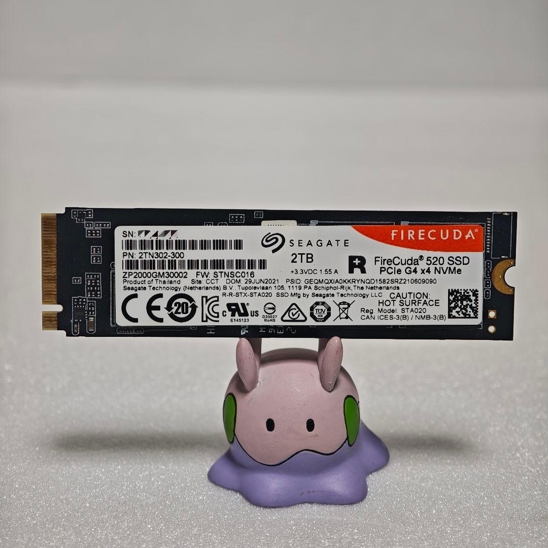 内蔵型SSD SEAGATE FireCuda 520 2TB M.2 2280 SSD