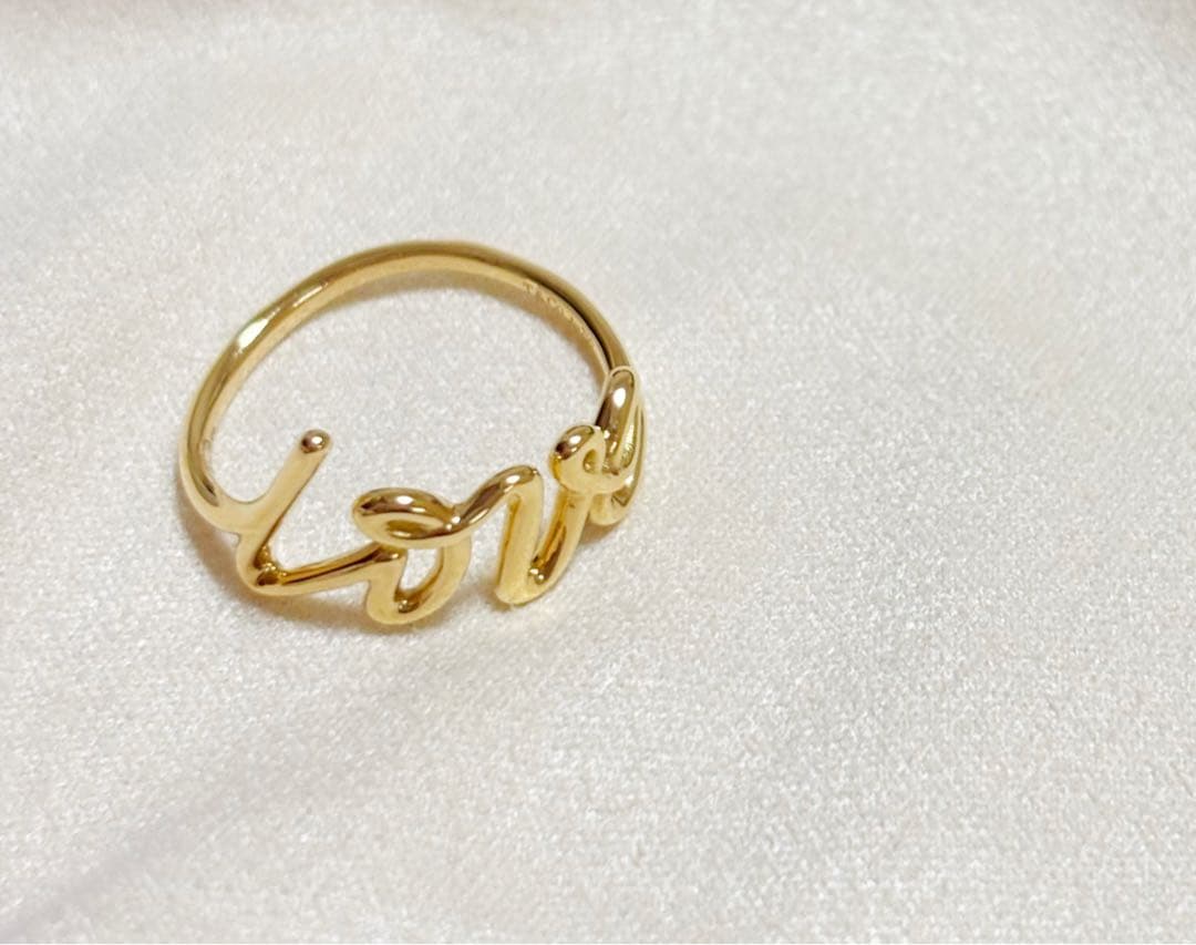 ティファニー　ラブ リング　イエローゴールド 18K スモール　US6 11号