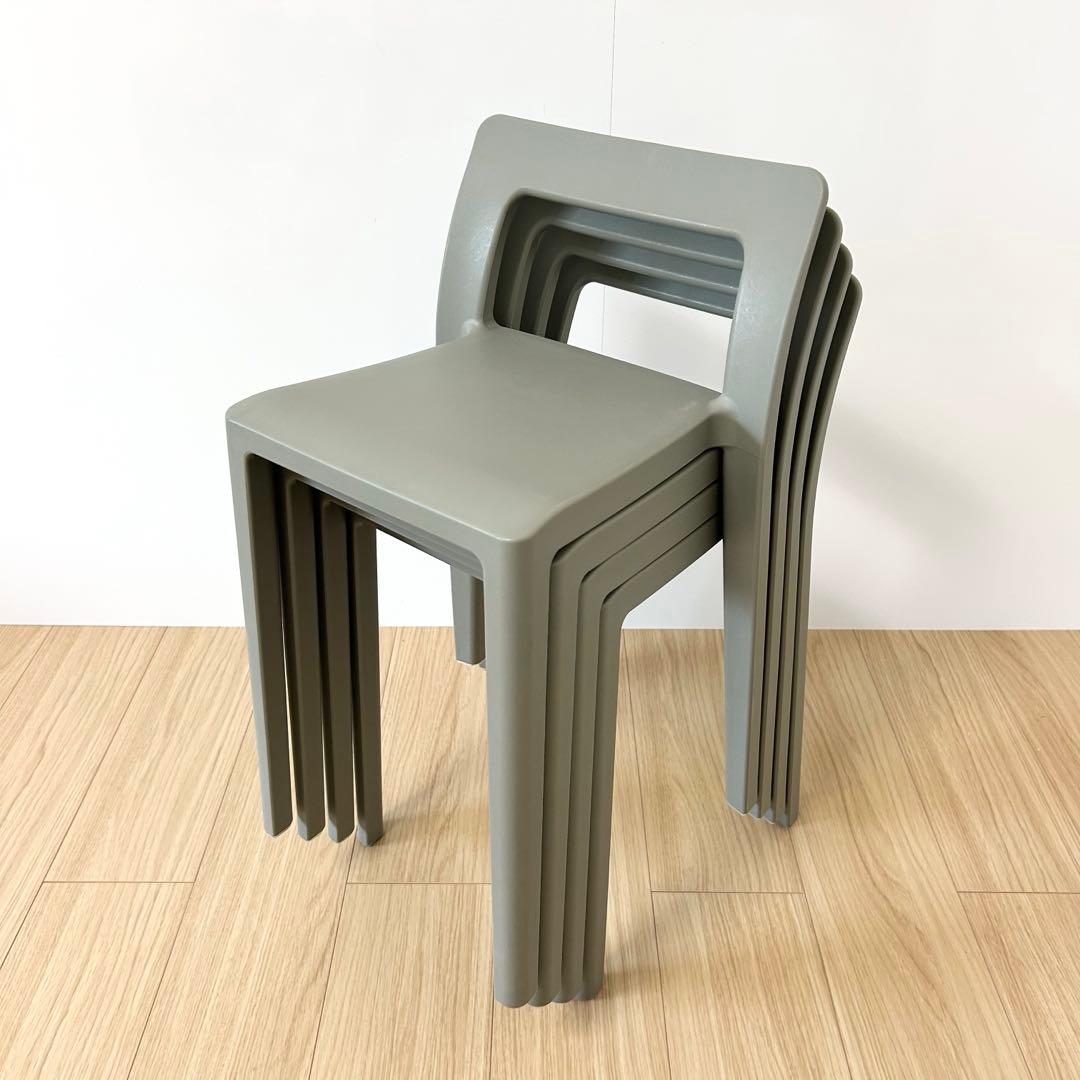 ENOTS エノッツ ミニマルチェア グレー 4脚 岩谷マテリアル　スタッキング