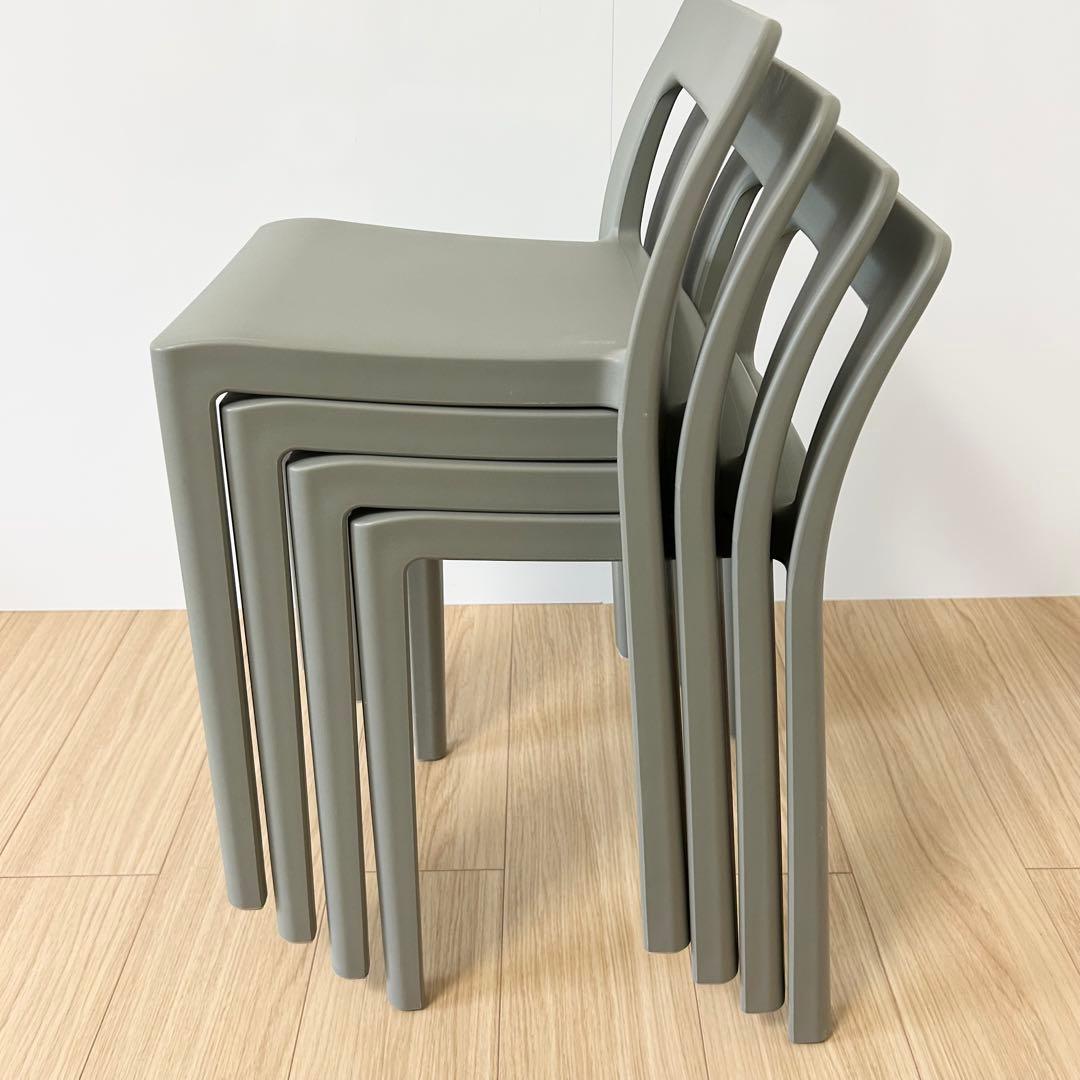 ENOTS エノッツ ミニマルチェア グレー 4脚 岩谷マテリアル　スタッキング