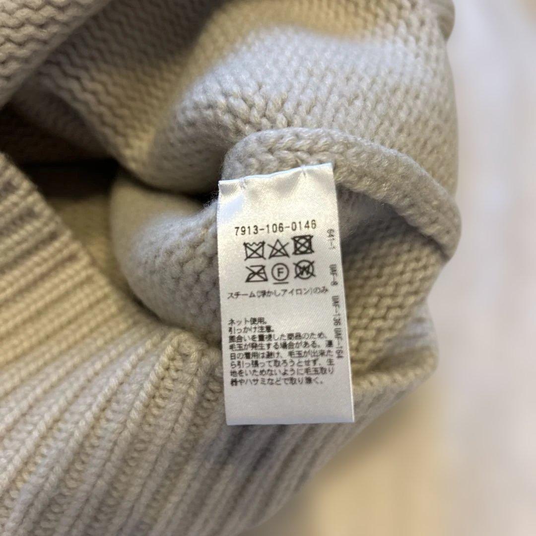 BLAMINK グレージュ　38 カシミヤ　タートルネック セーター