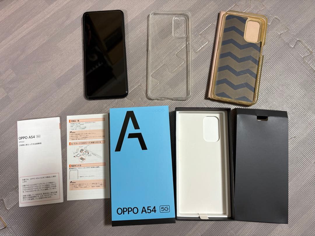 【美品】OPPO A54 5G シルバーブラック au版SIMフリー 画面美品