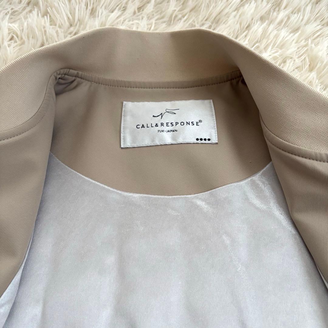 【超美品】コールアンドレスポンス　切り替えブルゾン　中綿キルティング　ベージュ