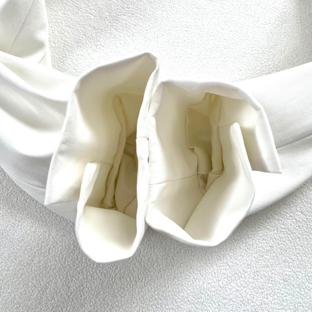 極美品✨プラステ ノーカラー リネン パンツスーツ セットアップ M ホワイト