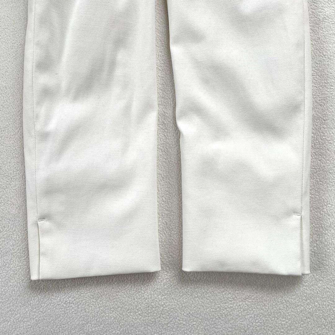 極美品✨プラステ ノーカラー リネン パンツスーツ セットアップ M ホワイト