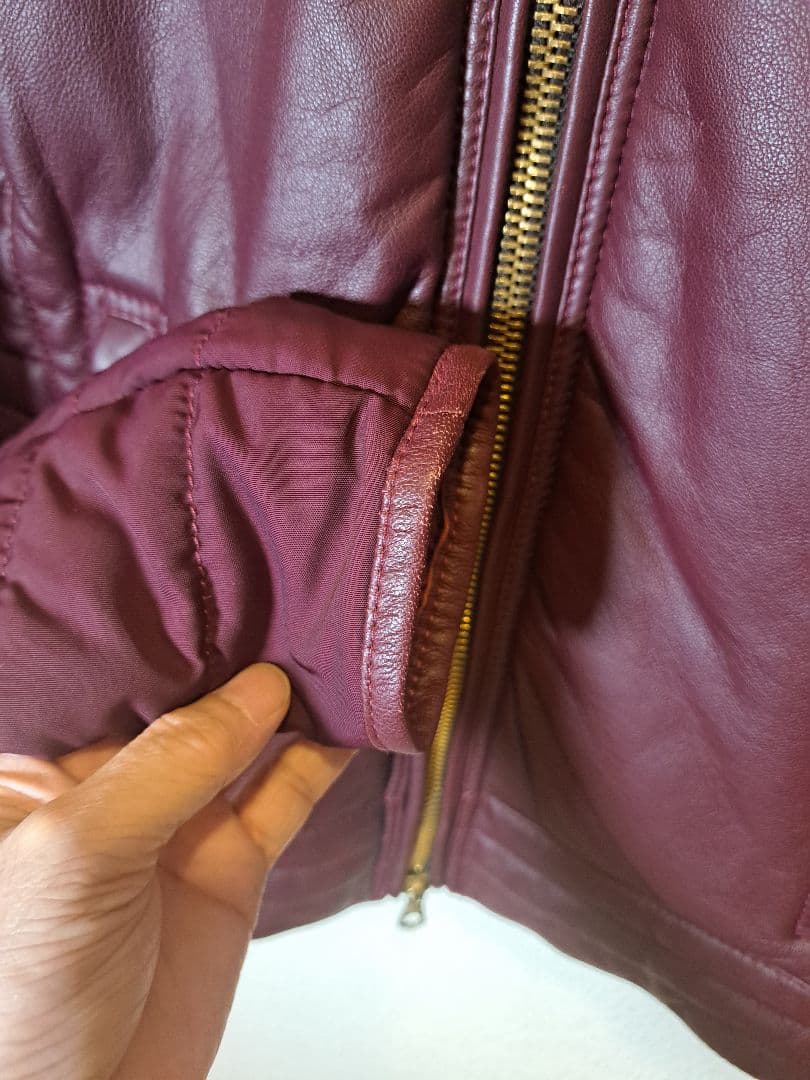 MAURO GRIFONI イタリア製　ヤギ革　中綿入り　レザージャケット　40