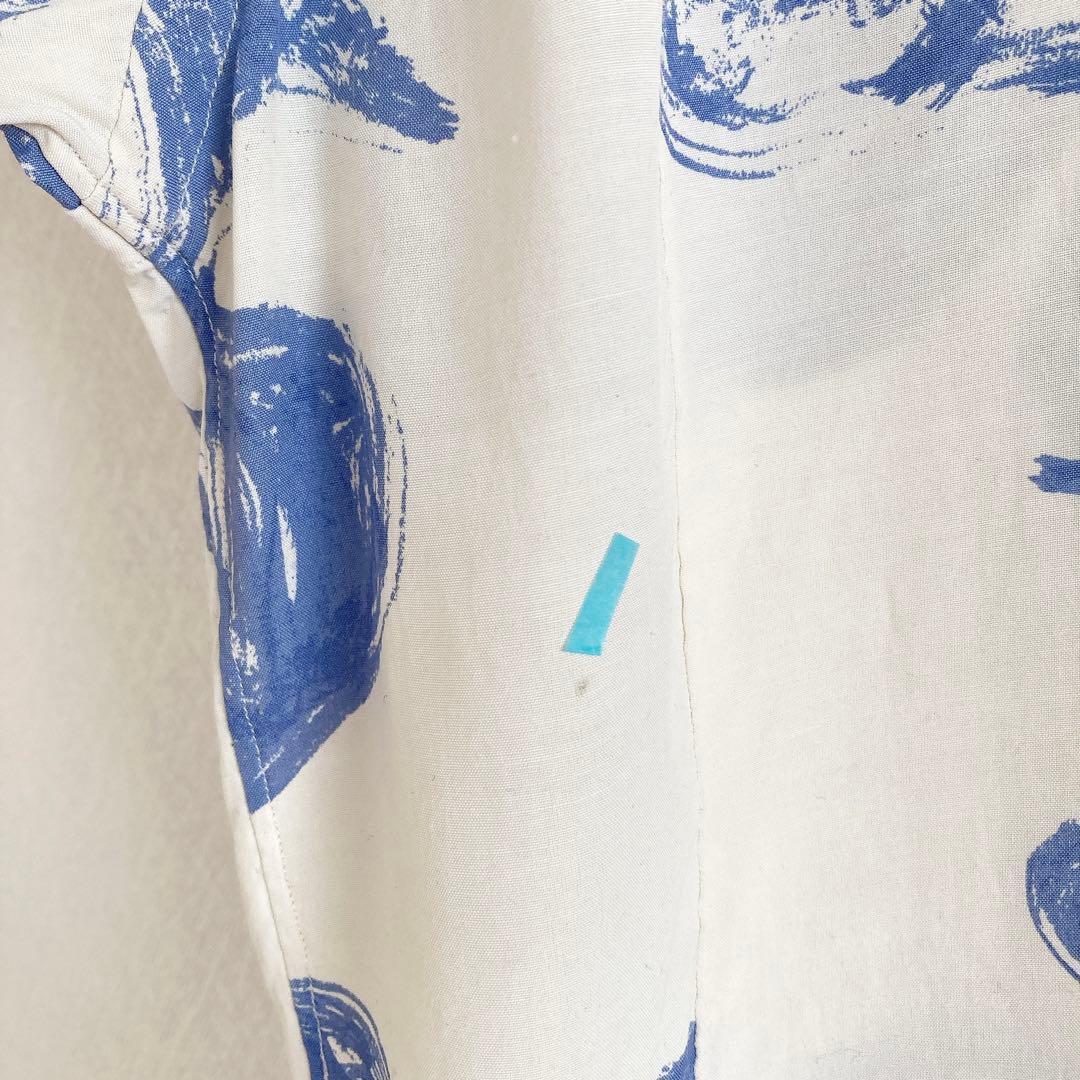 WRYHT　開襟ブラウス　ONE-PIECE COLLAR BLOUSE　青　2