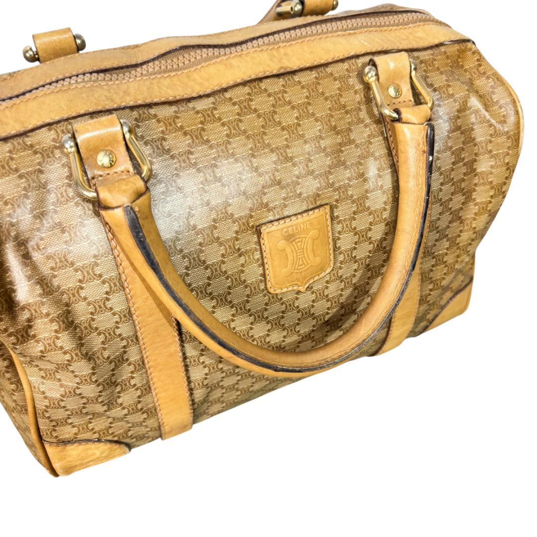CELINE セリーヌ マカダム　レザー　ボストンバッグ　オールドセリーヌ