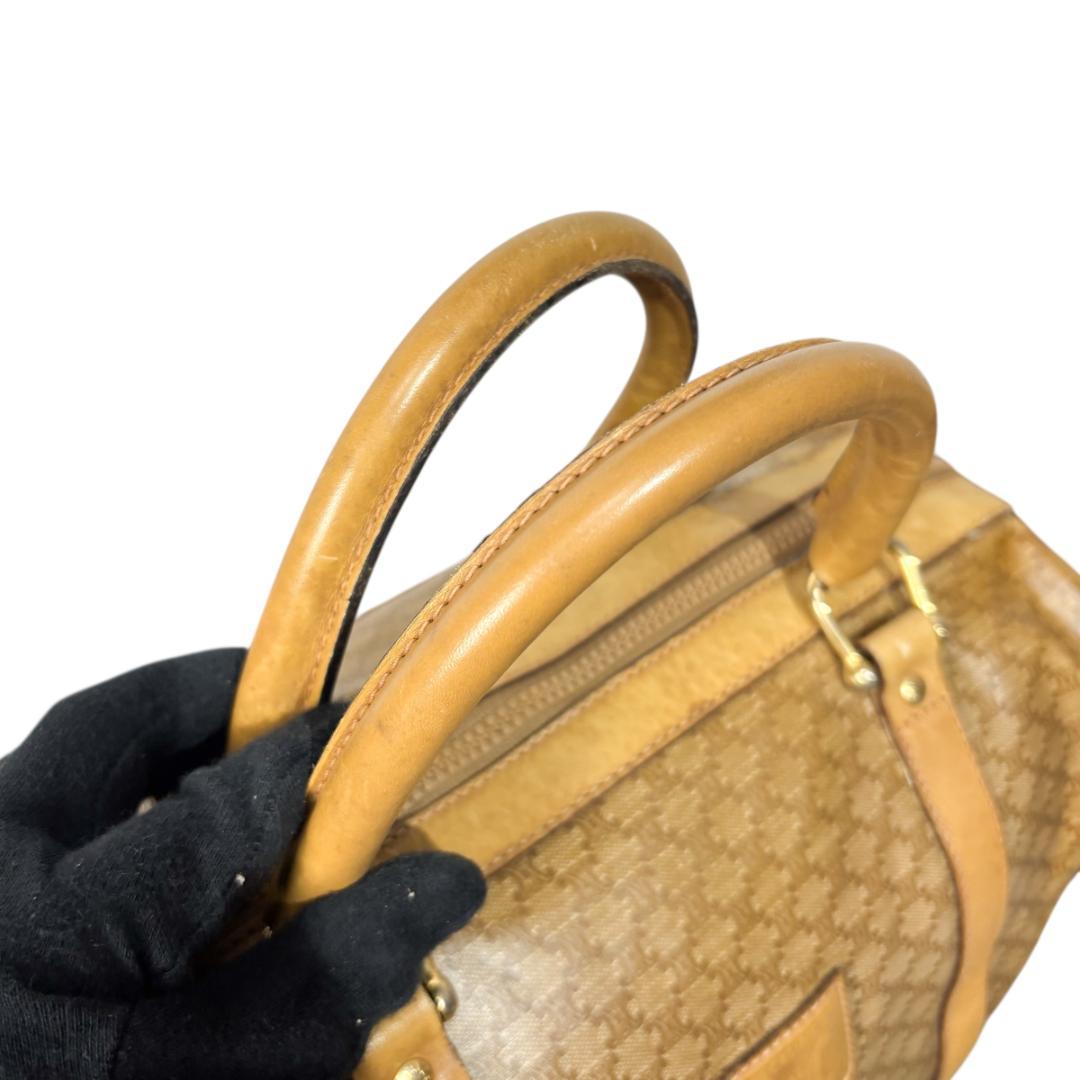 CELINE セリーヌ マカダム　レザー　ボストンバッグ　オールドセリーヌ