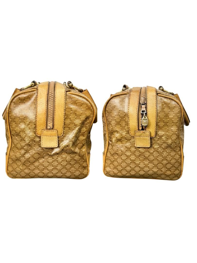 CELINE セリーヌ マカダム　レザー　ボストンバッグ　オールドセリーヌ