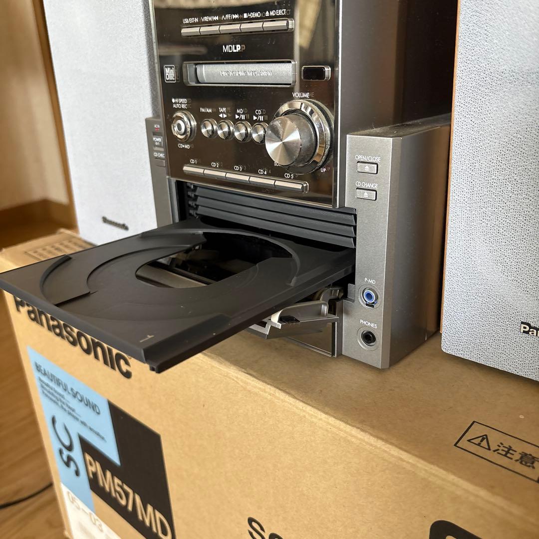 Panasonic SC-PM57MD ミニコンポ　CD5枚　箱あり 希少 レア