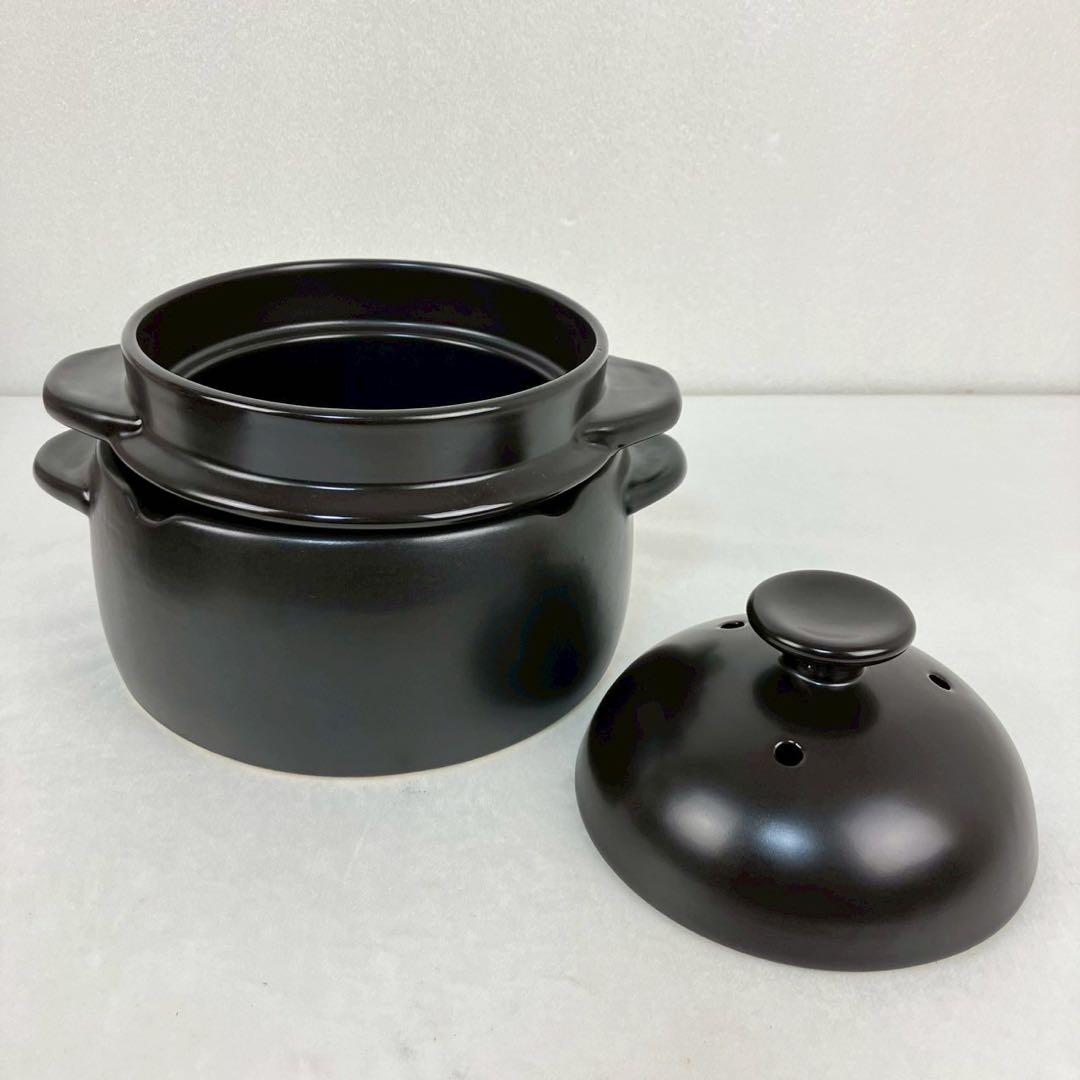 クリヤマ 黒樂 かまどご飯釜（大） 1〜4号 蓄熱炊き 土鍋圧釜 WA-100