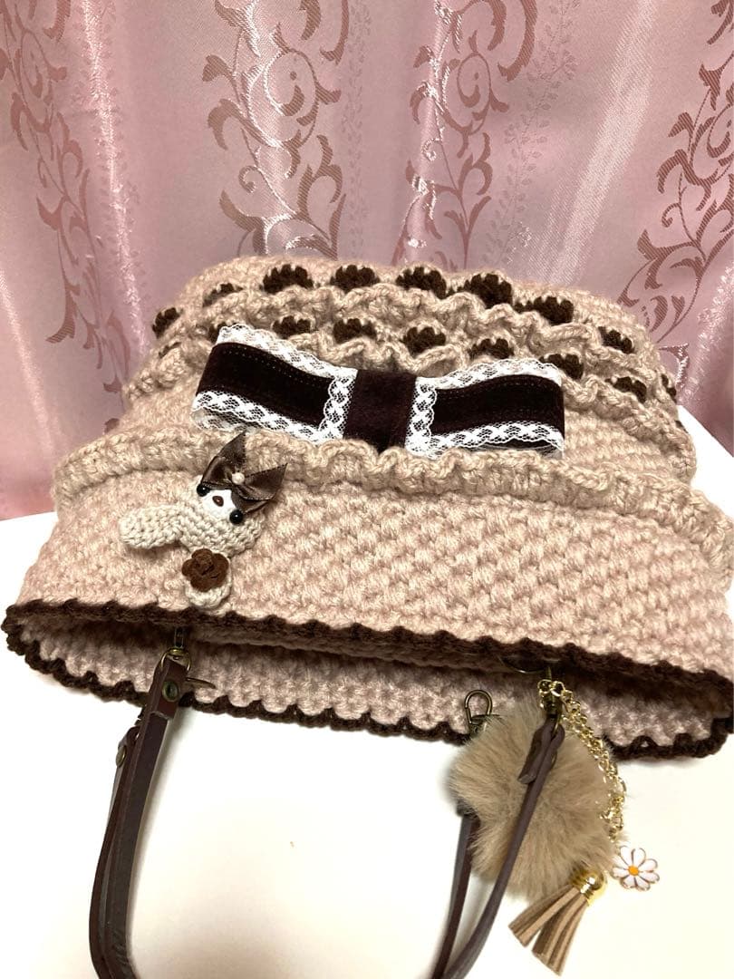 ♥️手編み♥️ハンドメイド♥️いちごフリルバッグ♥️いちごバッグ♥️