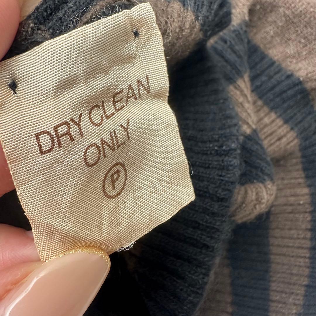 極美品 CHANEL VINTAGE カシミヤ100% バイカラー ニット ココ