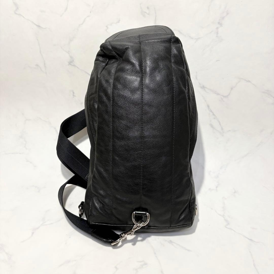 【極美品】COACH コーチ　ボディバッグ　レザー　ブラック　縦型