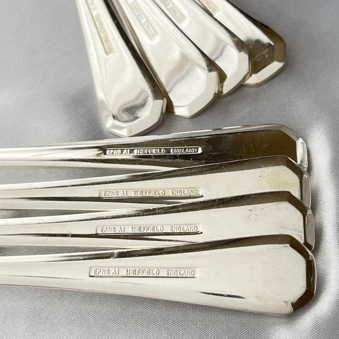 【英国】 アールデコ ディナーセット 4名用28本組 A1プレート