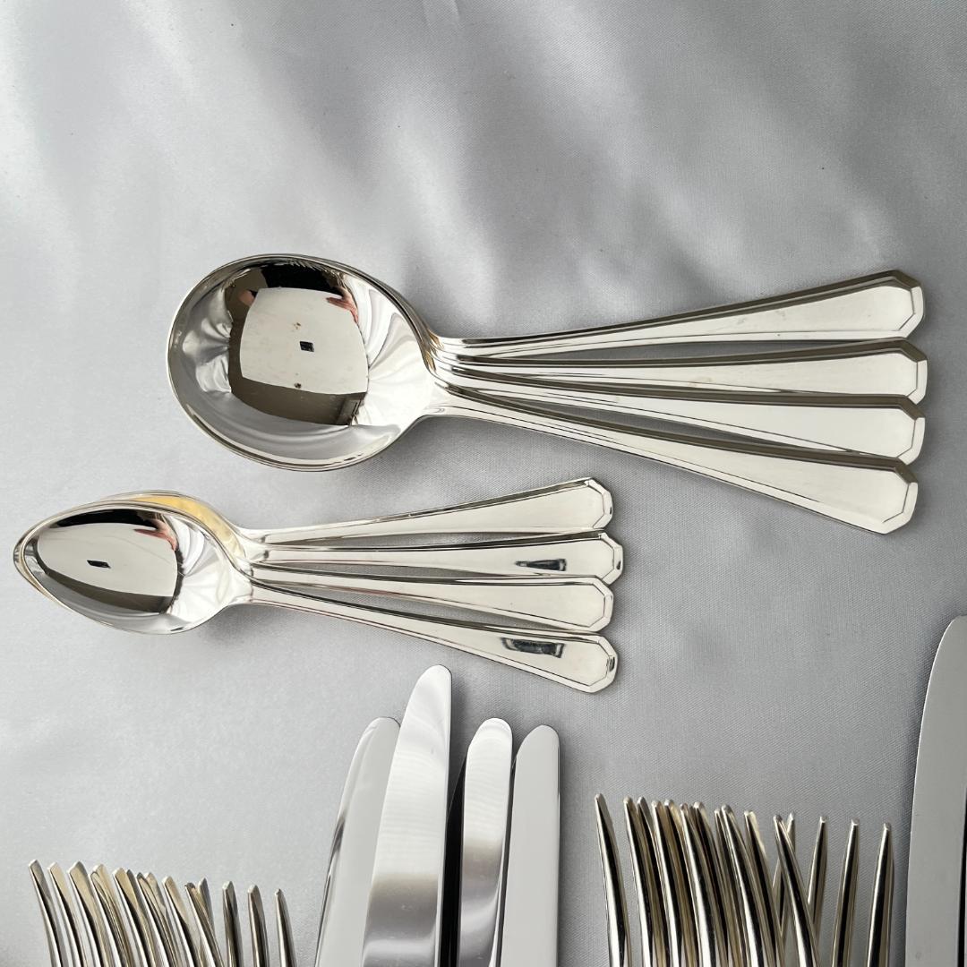 【英国】 アールデコ ディナーセット 4名用28本組 A1プレート