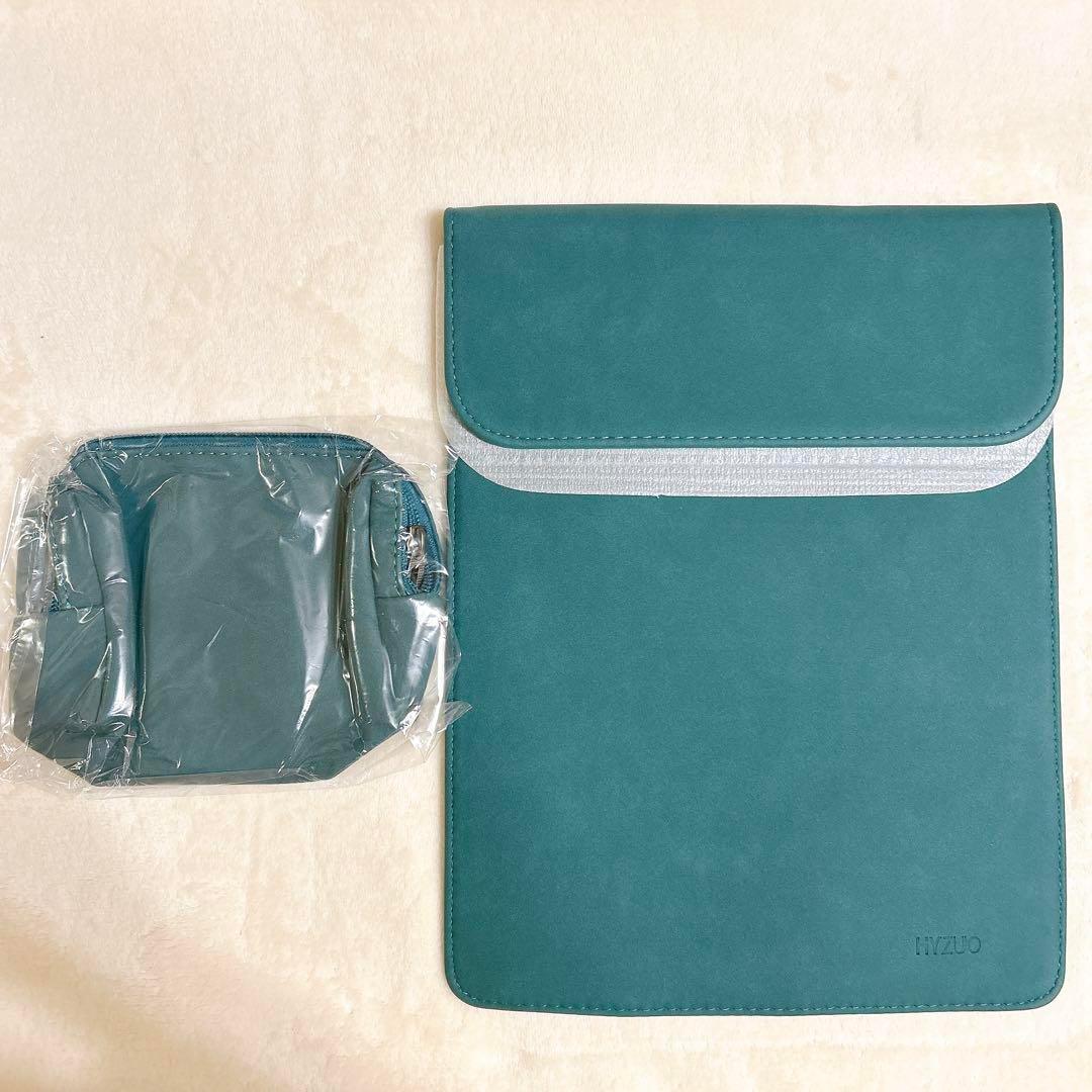 HYZUO 13インチ MacBook Air 薄型 収納袋付き 撥水加工 緑