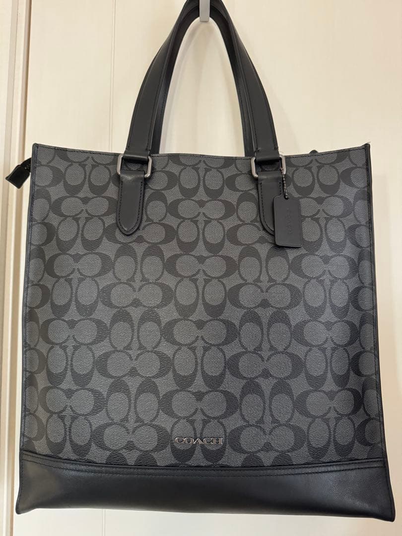 COACHトートバック 2way ショルダー シグネチャー キャンバス