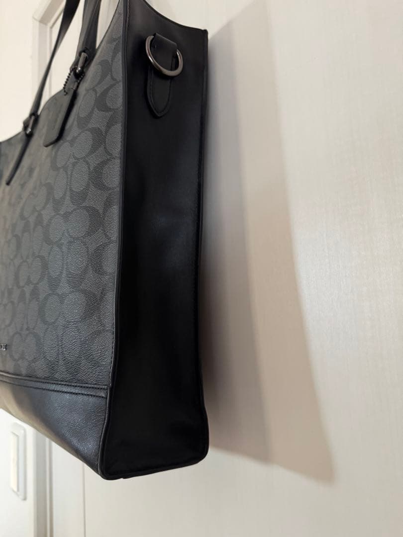 COACHトートバック 2way ショルダー シグネチャー キャンバス
