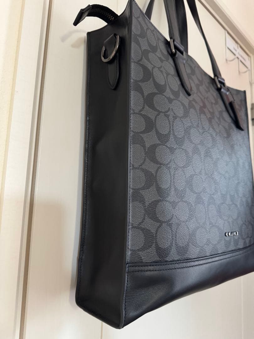 COACHトートバック 2way ショルダー シグネチャー キャンバス