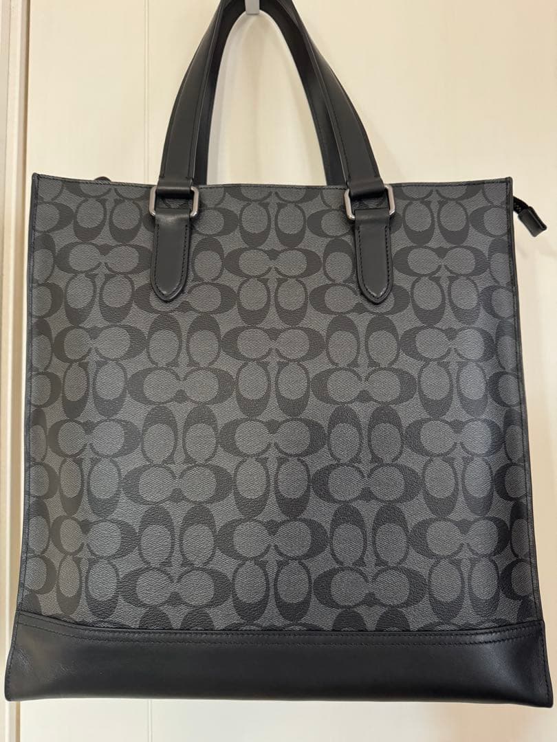 COACHトートバック 2way ショルダー シグネチャー キャンバス