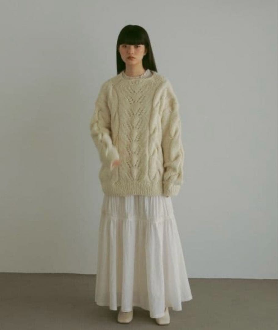 アルパカウールニットプルオーバー casa fline