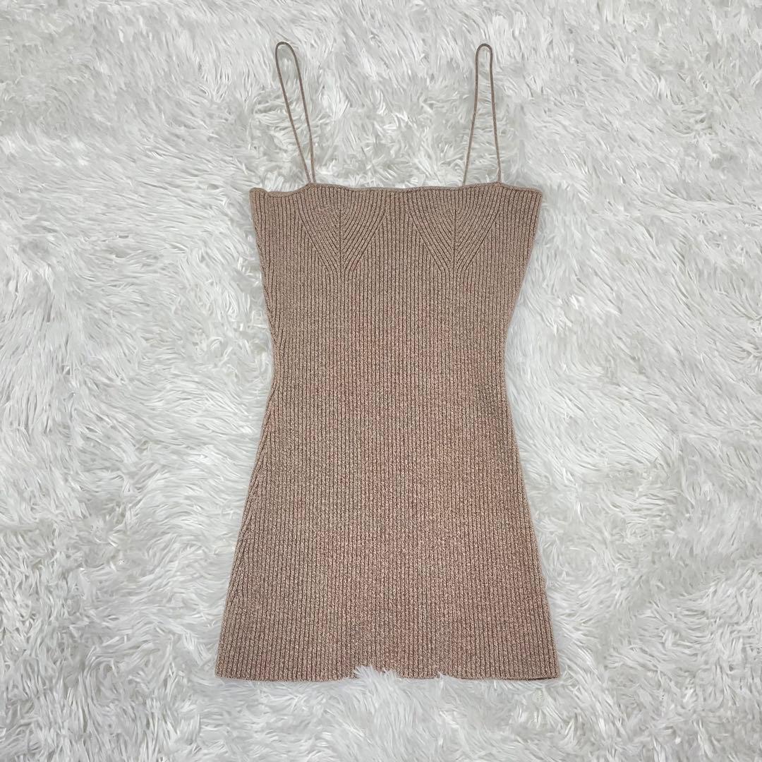 美品　mediam ミディアム　Knit Bare Top