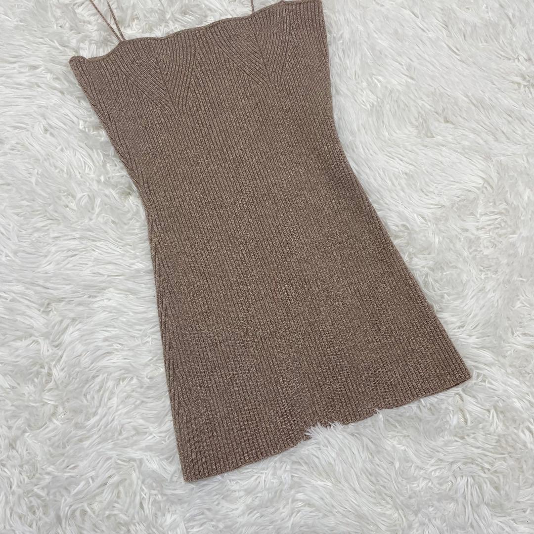 美品　mediam ミディアム　Knit Bare Top