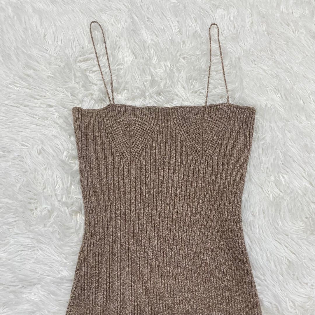 美品　mediam ミディアム　Knit Bare Top