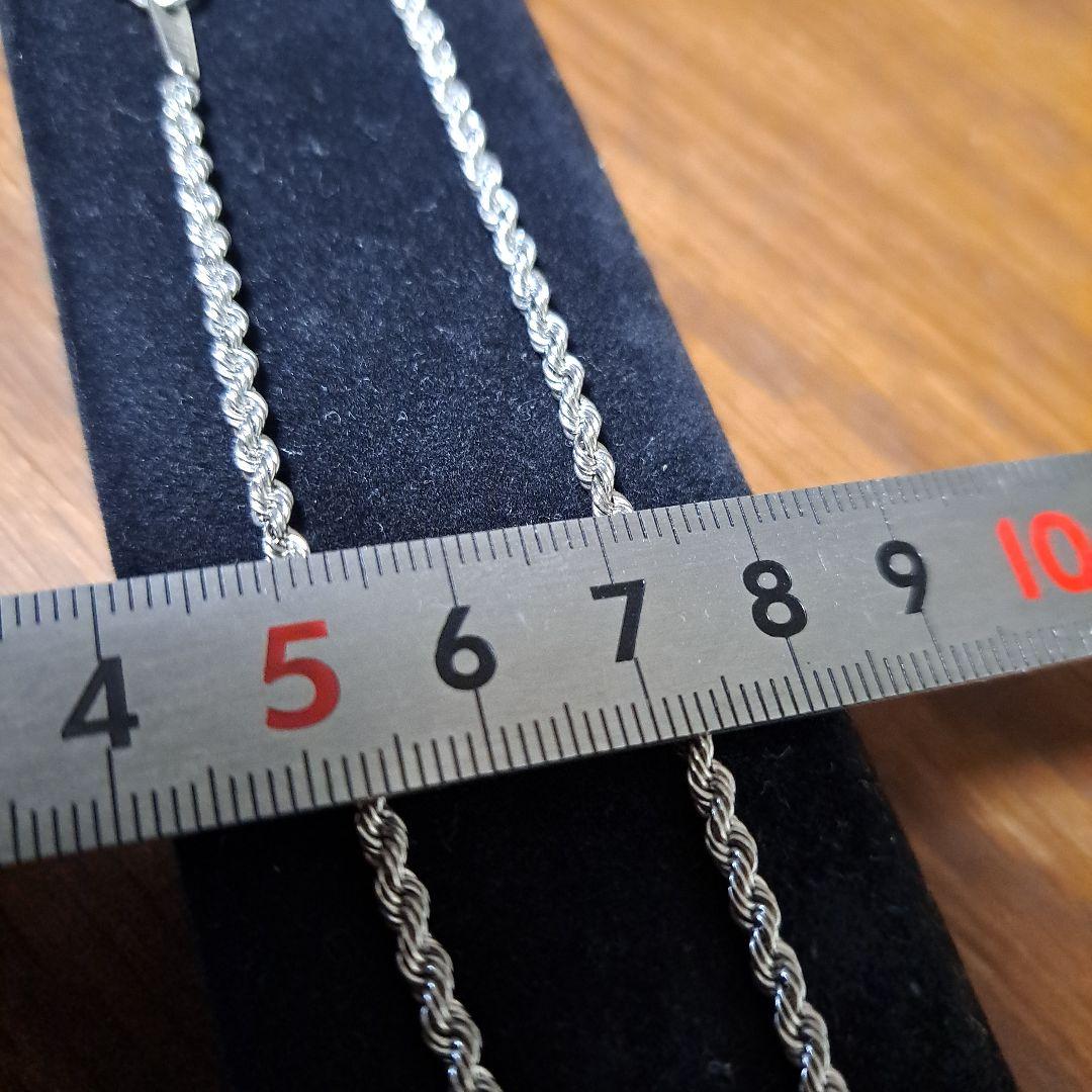 pt850　パイプロープ チェーンネックレス　 造幣局刻印プラチナ