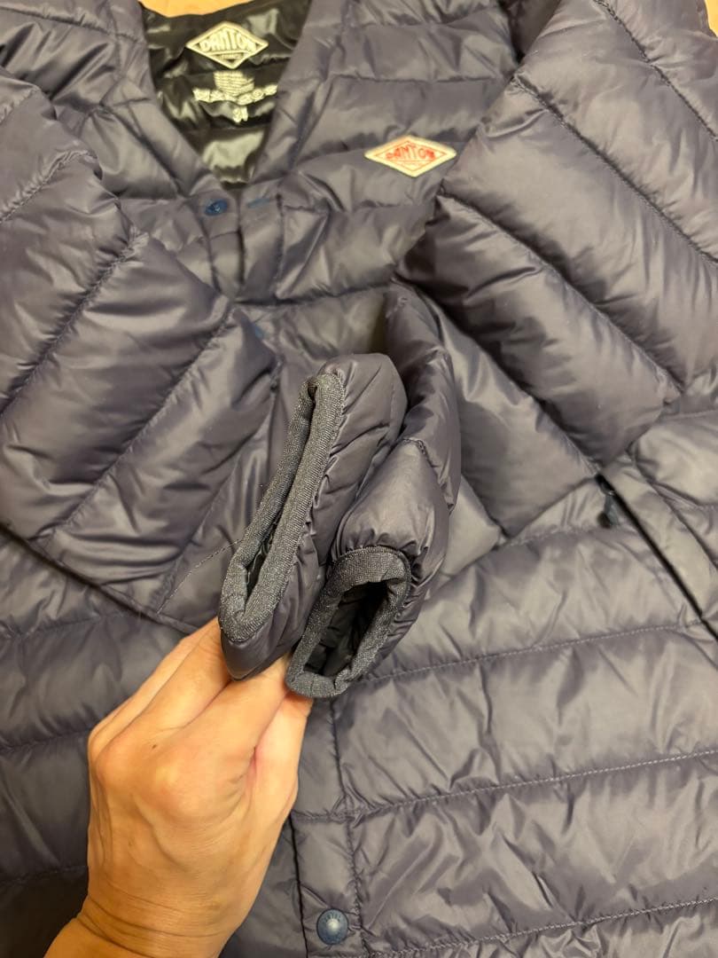 最終値下 DANTON ネイビー ダウンジャケット 34