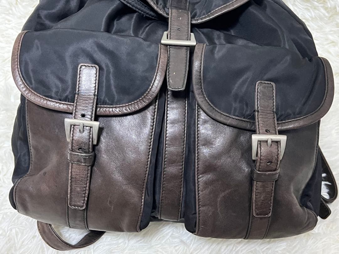 PRADA プラダ　リュック　レザー　テスートナイロンバックパック初売りセール