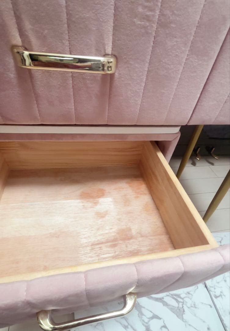 大理石 ピンク ドレッサー ＆チェスト セット