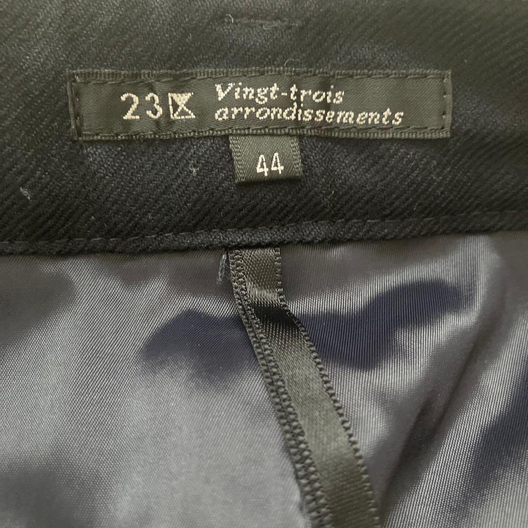 購入者様確定　ノーカラージャケット　テーパードパンツスーツ　紺　大きいサイズ