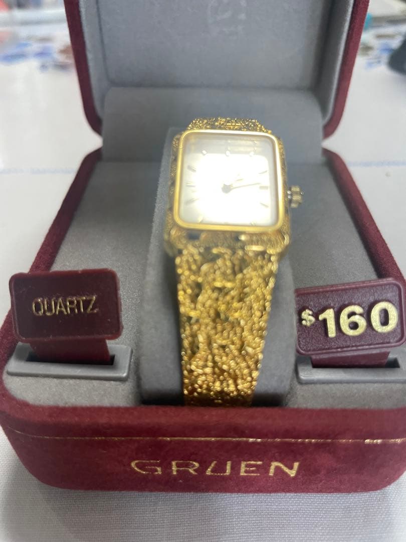 GRUEN ゴールド クォーツ時計