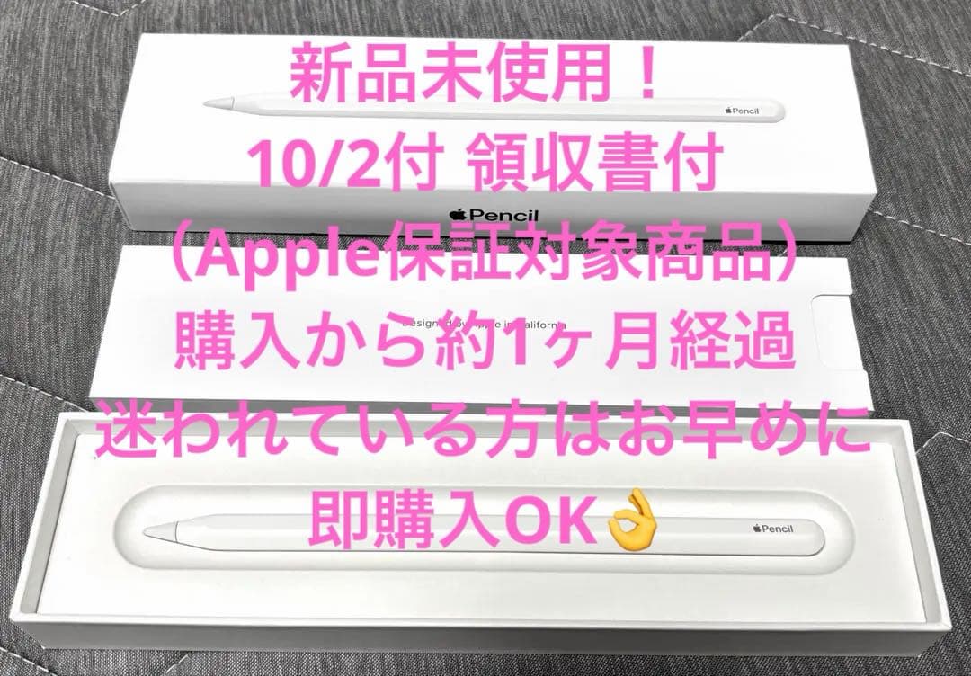 【未使用】10/2領収書発行日 Apple Pencil 2 第2世代